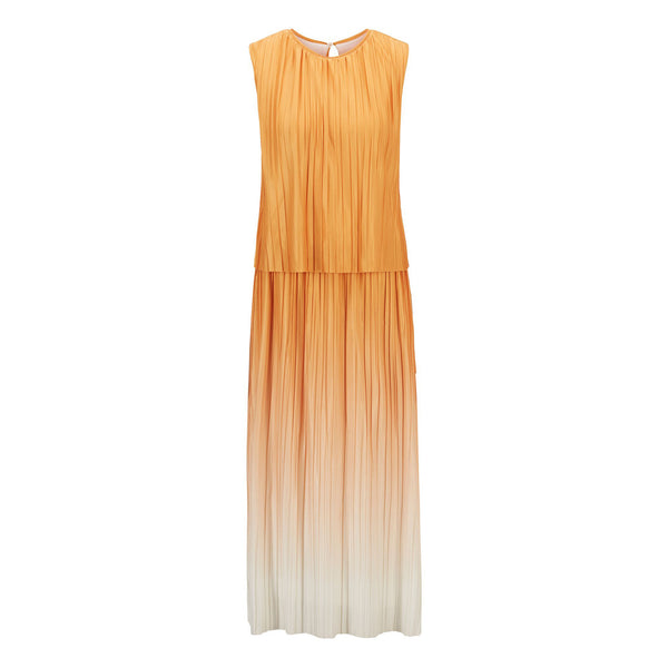 BOSS - abito Ezzica - regular fit - arancione e panna