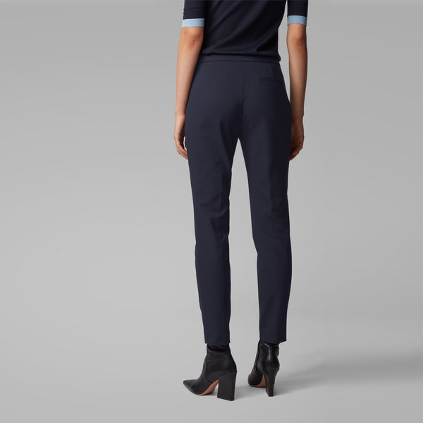 BOSS - pantaloni Tanito - fitted cut - blu scuro