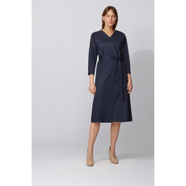 BOSS - abito Dutama - regular fit - cotone - blu scuro