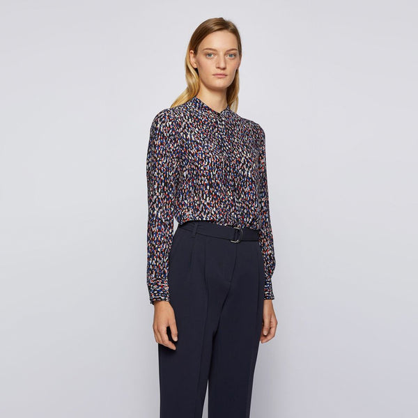 BOSS - blusa Befelize - tailored fit - multicolore