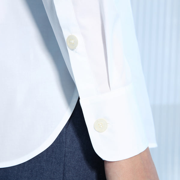BOSS - blusa Bavidbo - tailored fit - cotone - bianco