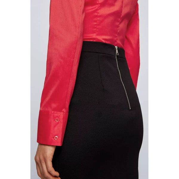 BOSS - blusa Bashina - fitted cut - rosso
