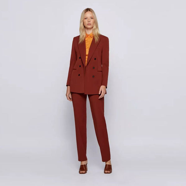 BOSS - blusa Bashini - regular fit - arancione
