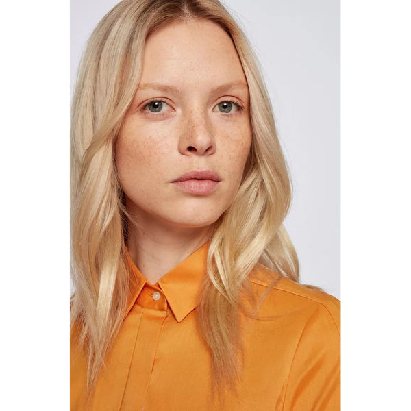 BOSS - blusa Bashini - regular fit - arancione