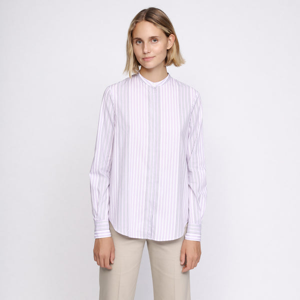 BOSS - blusa Efelize - tailored fit e relaxed fit - 100% cotone - viola pastello