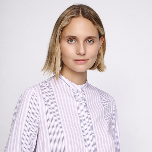 BOSS - blusa Efelize - tailored fit e relaxed fit - 100% cotone - viola pastello