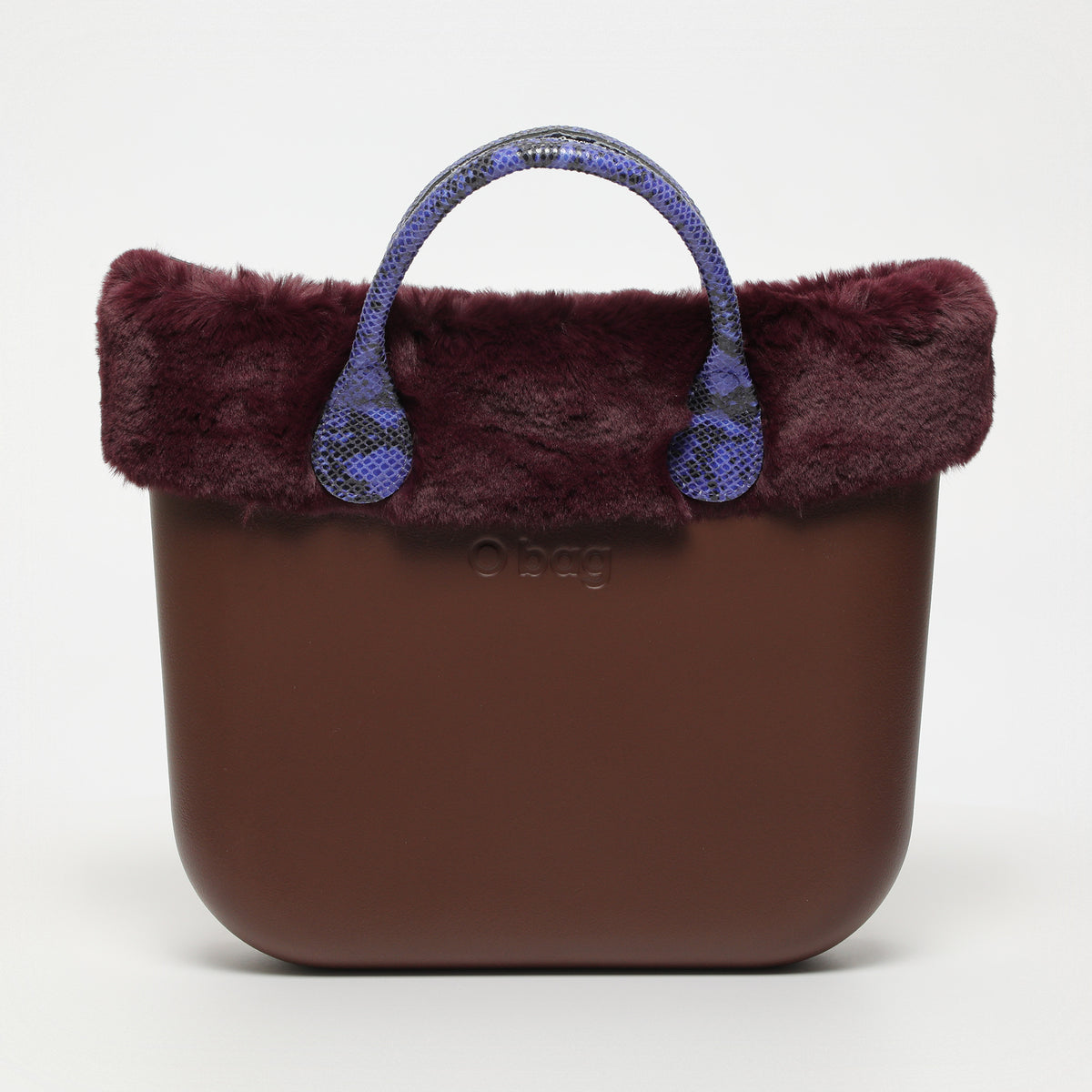 Borsa O Bag marrone scuro e melanzana Vikma store