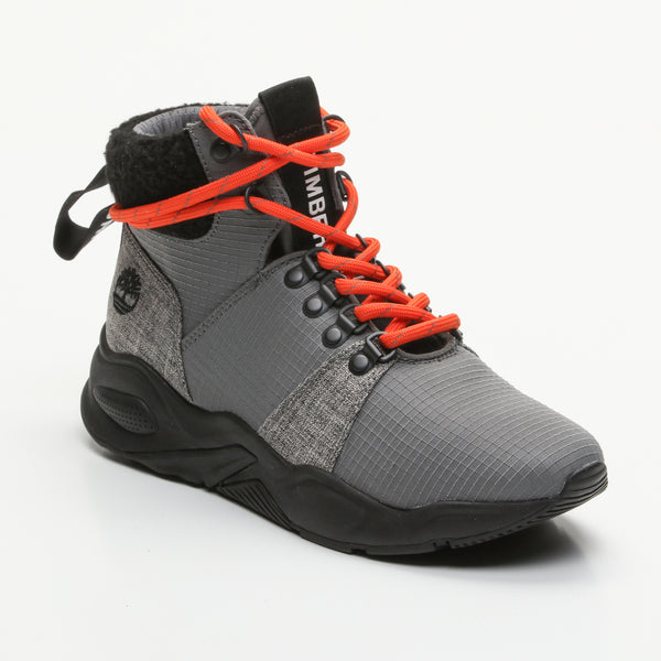 Sneakers Delphiville Fabric Mid - grigio e nero - suola: 3 cm - gambale: 9 cm