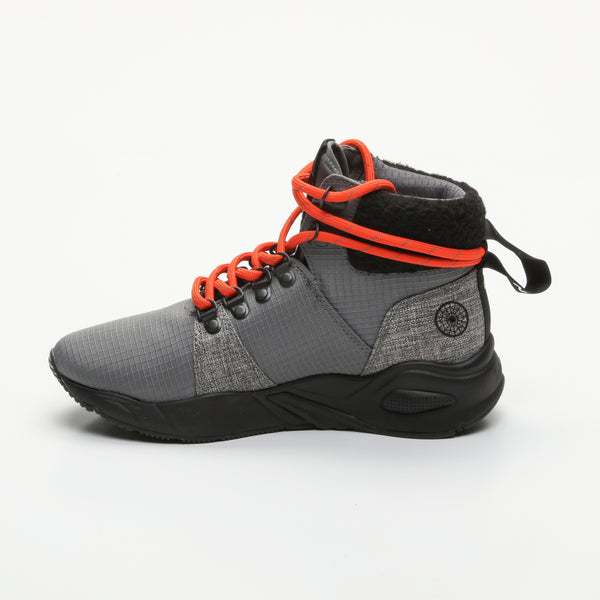 Sneakers Delphiville Fabric Mid - grigio e nero - suola: 3 cm - gambale: 9 cm