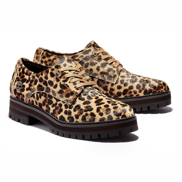 Derby con tacco "London Square" - marrone e beige