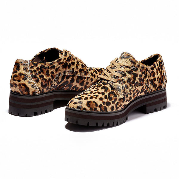 Derby con tacco "London Square" - marrone e beige