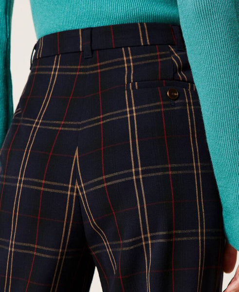 Pantaloni 'Emerald' jacquard check