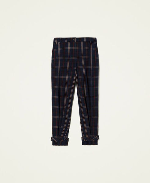 Pantaloni 'Emerald' jacquard check