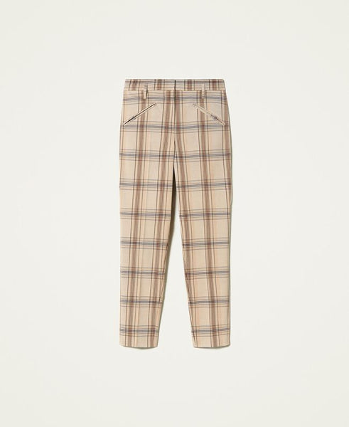 Pantaloni a sigaretta 'Emerald' jacquard