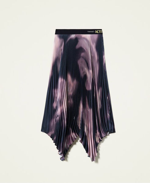 Gonna lunga 'Sphene' in twill stampato