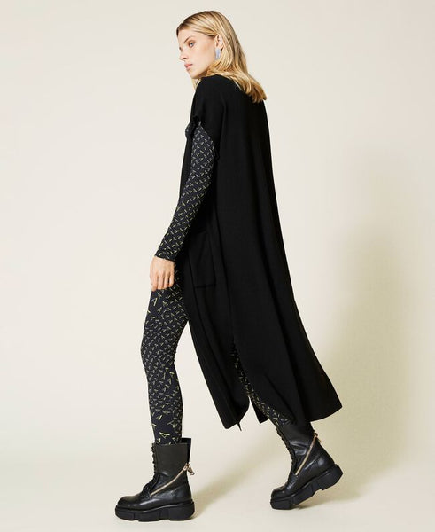 ⚡Gilet lungo con cintura logata