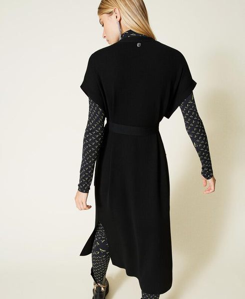 ⚡Gilet lungo con cintura logata