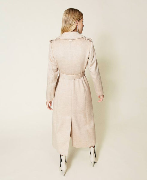 ⚡Cappotto in panno con cintura