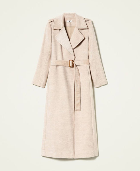 ⚡Cappotto in panno con cintura