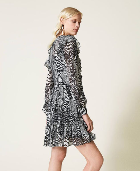 ⚡Abito in creponne animalier