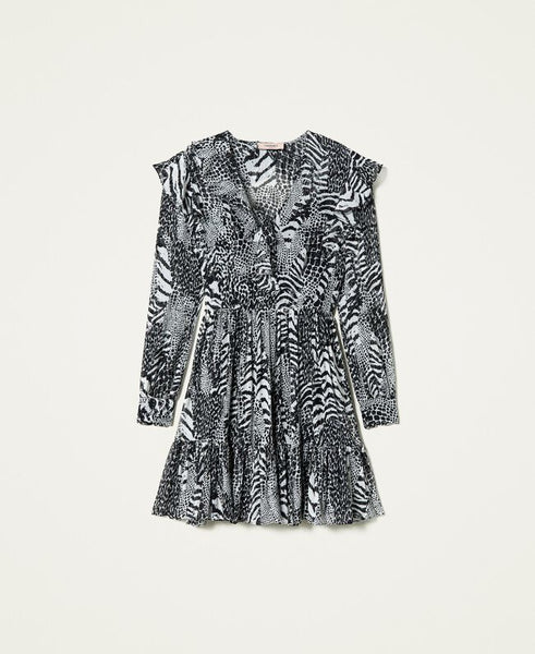 ⚡Abito in creponne animalier