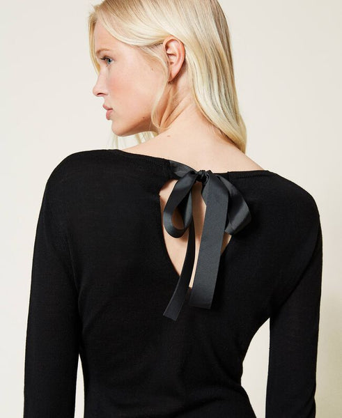 ⚡Abito lungo con plissé e pizzo