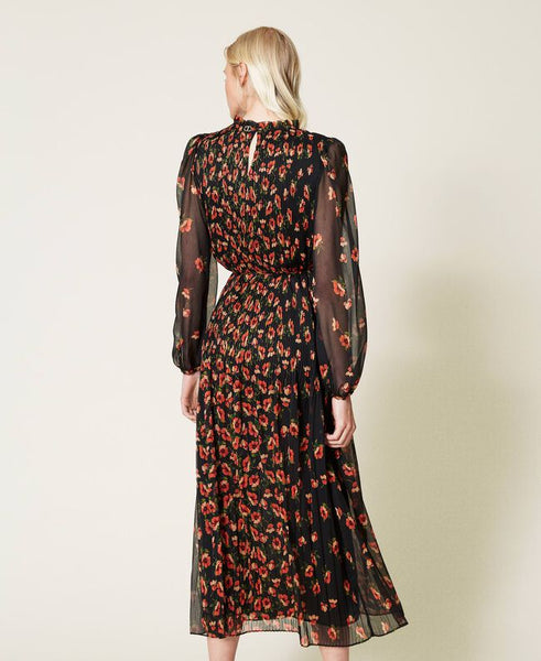 ⚡Abito lungo in creponne stampato a fiori