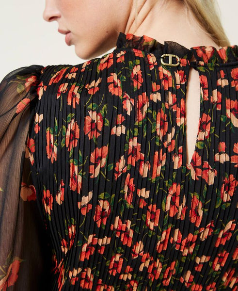 ⚡Abito lungo in creponne stampato a fiori