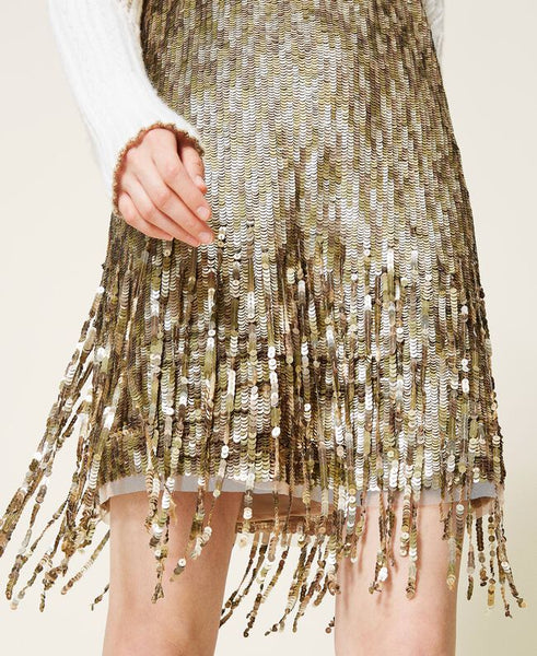 ⚡Abito in full paillettes con frange