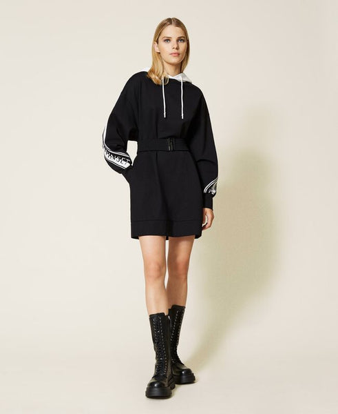 ⚡Abito in maglia bicolore con logo