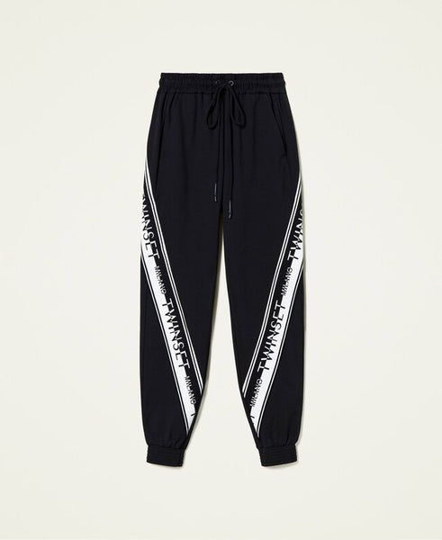 Joggers in maglia con logo