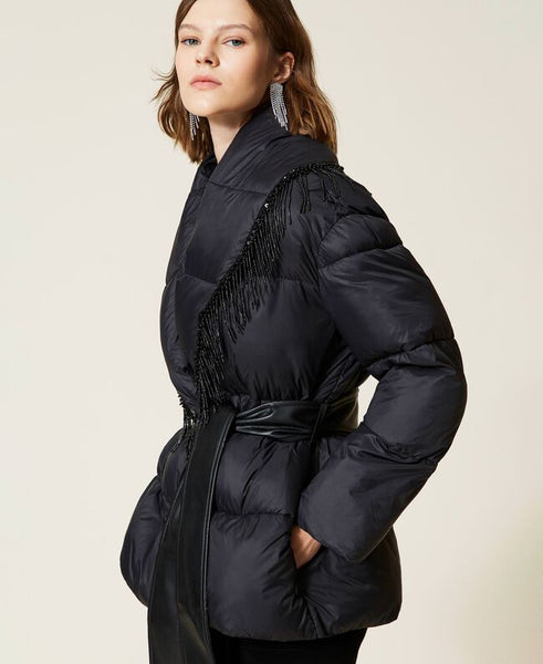 ⚡️Piumino con frange di perline