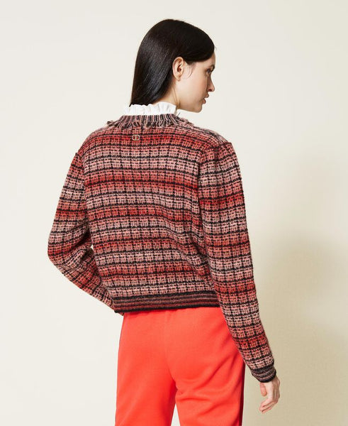 ⚡Giacca in misto alpaca jacquard check