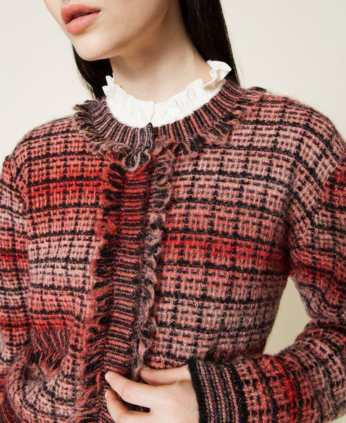 ⚡Giacca in misto alpaca jacquard check