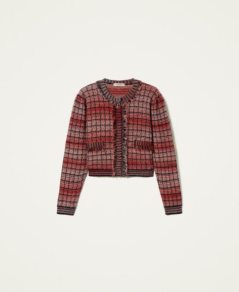 ⚡Giacca in misto alpaca jacquard check