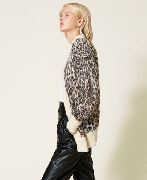 ⚡Cardigan in misto mohair animalier