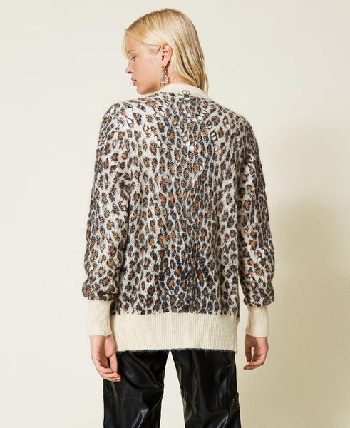 ⚡Cardigan in misto mohair animalier