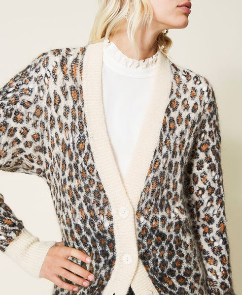 ⚡Cardigan in misto mohair animalier
