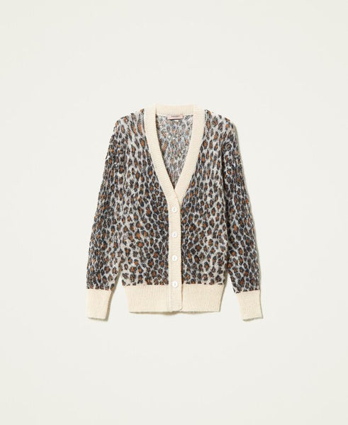 ⚡Cardigan in misto mohair animalier