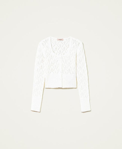 ⚡Cardigan traforato in misto lana