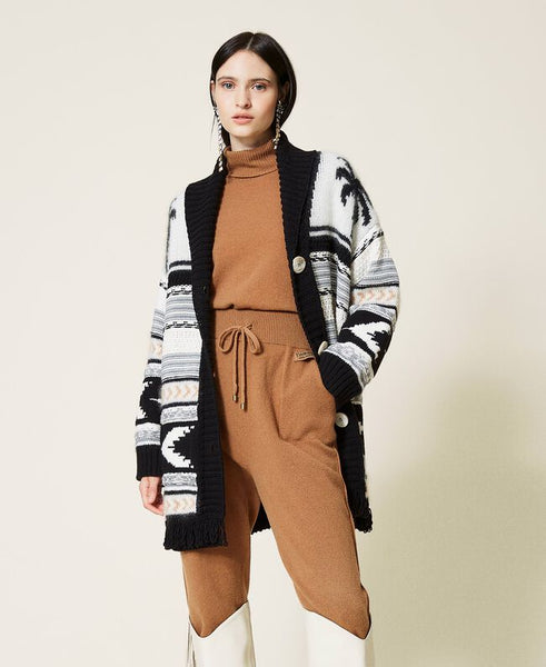 ⚡Cardigan jacquard in misto lana