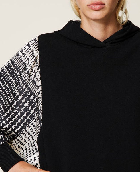 ⚡Abito in maglia con maniche in twill