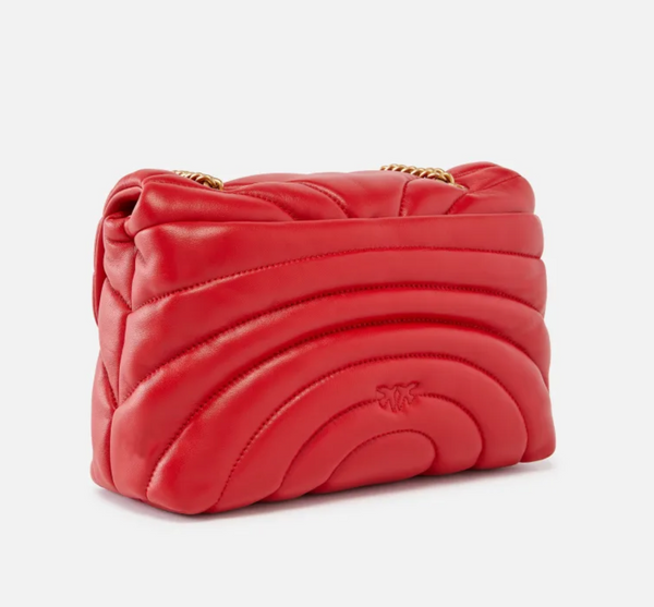 Borsa a tracolla grande Love Bag Puff trapunta farfalla