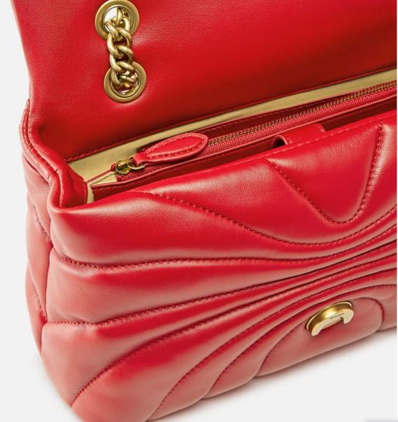 Borsa a tracolla grande Love Bag Puff trapunta farfalla