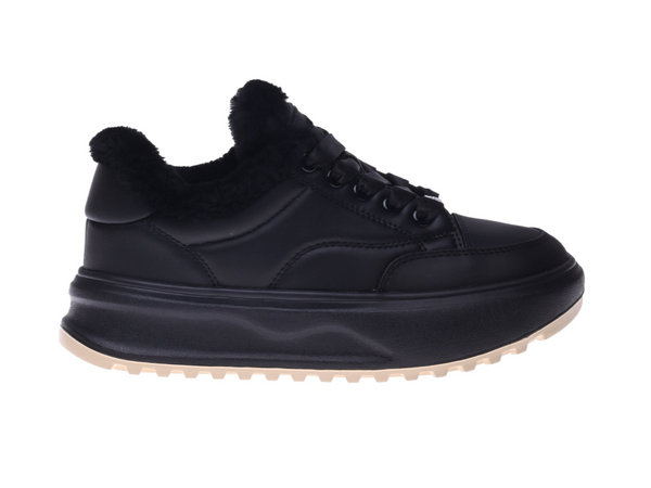Sneaker in pelle nera