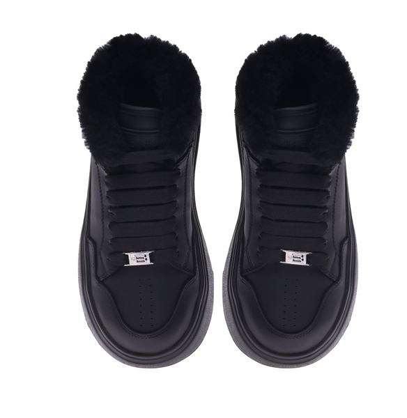 Sneaker in pelle nera