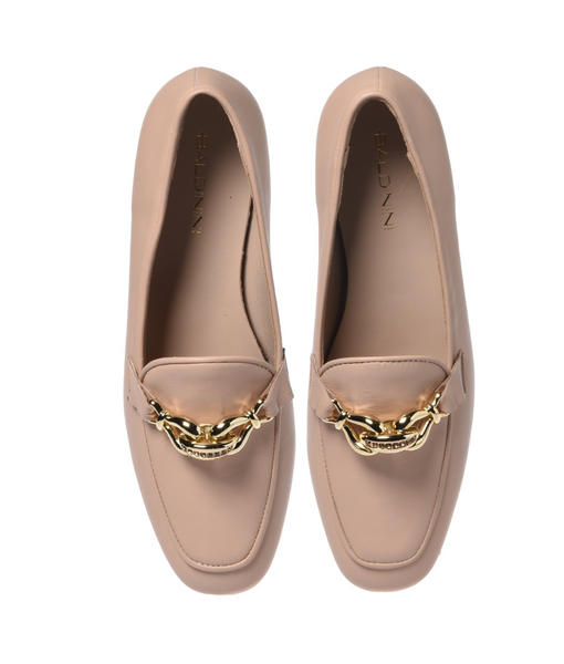 Mocassino in nappa nude