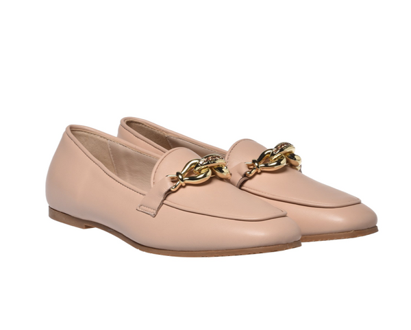 Mocassino in nappa nude