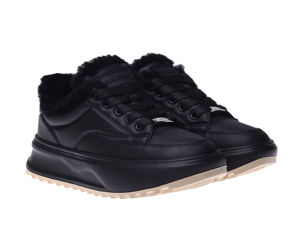 Sneaker in pelle nera
