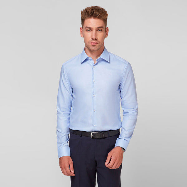 BOSS - camicia Cody - fitted cut - 100% cotone - blu